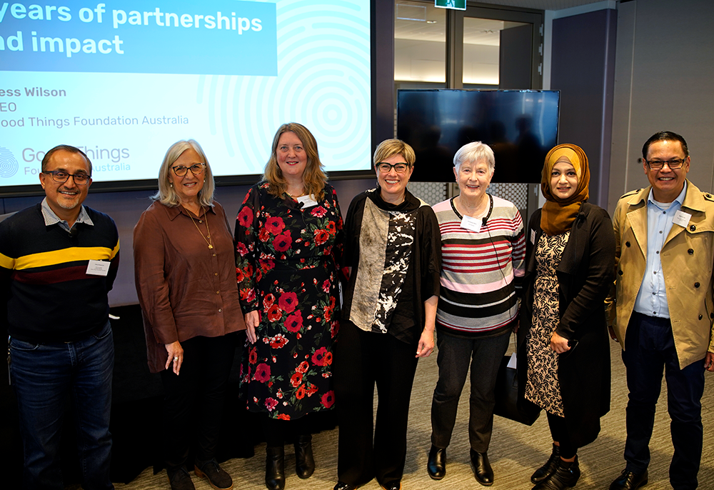 Image of panellists at Good Things Foundation Australia's fifth anniversary event.