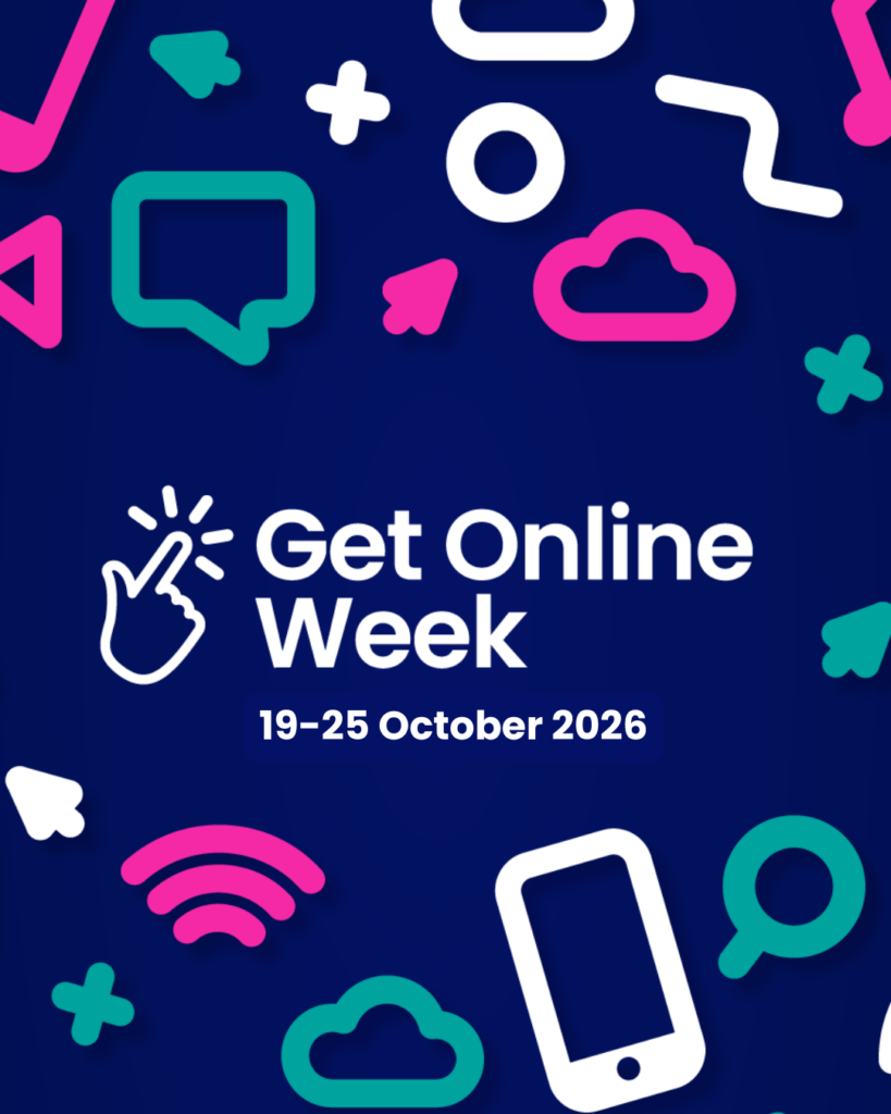 Get Online Week 19-25 October 2026 Instagram social media tile with decorative images