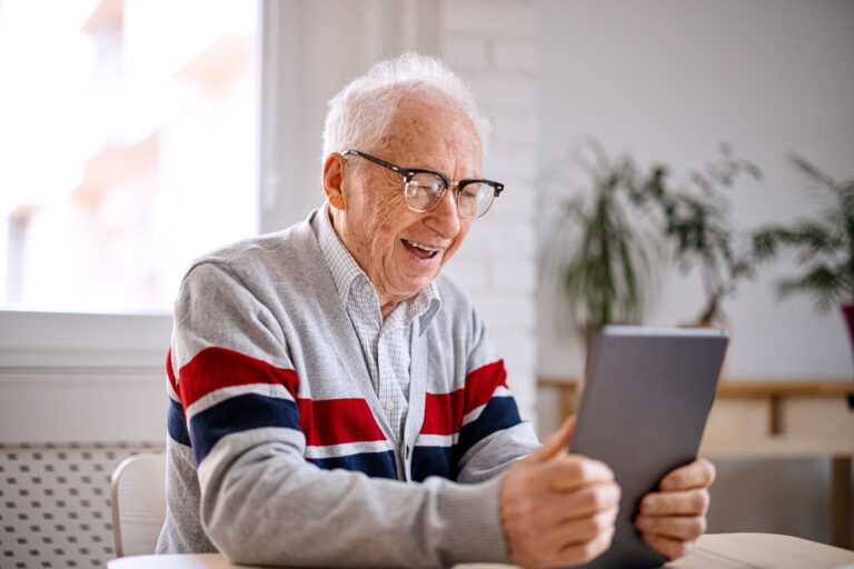 Man using an tablet