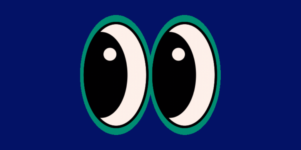 Animated eyes looking to the left