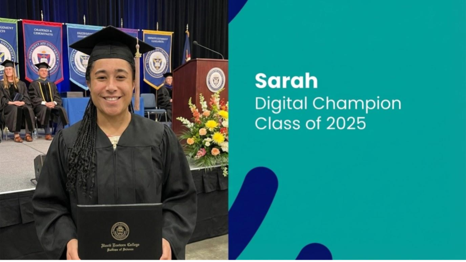 Photo of Digital Champion Sarah - AI generated Graduation image