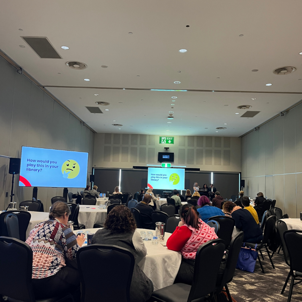 Digital Champions Chris and Sarah presenting at the Australian Library and Information Association Conference 2026