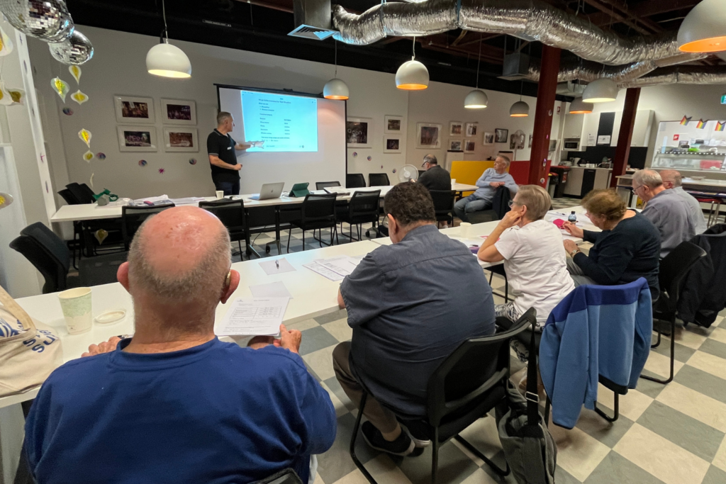 A group of learners in a Be Connected digital skills session