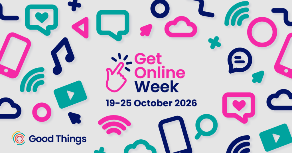 Get Online Week event landscape social media tile decorative images