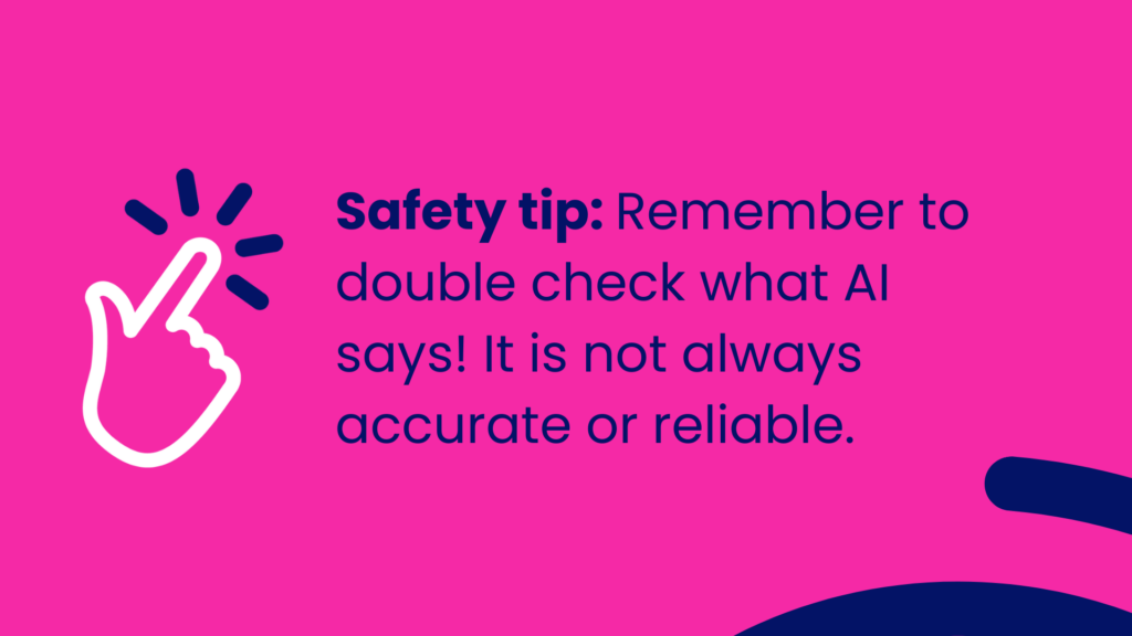 AI prompt recipe safety tip slide