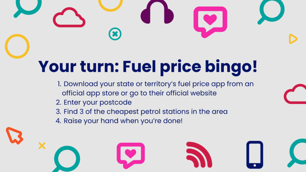 Fuel price bingo your turn slide