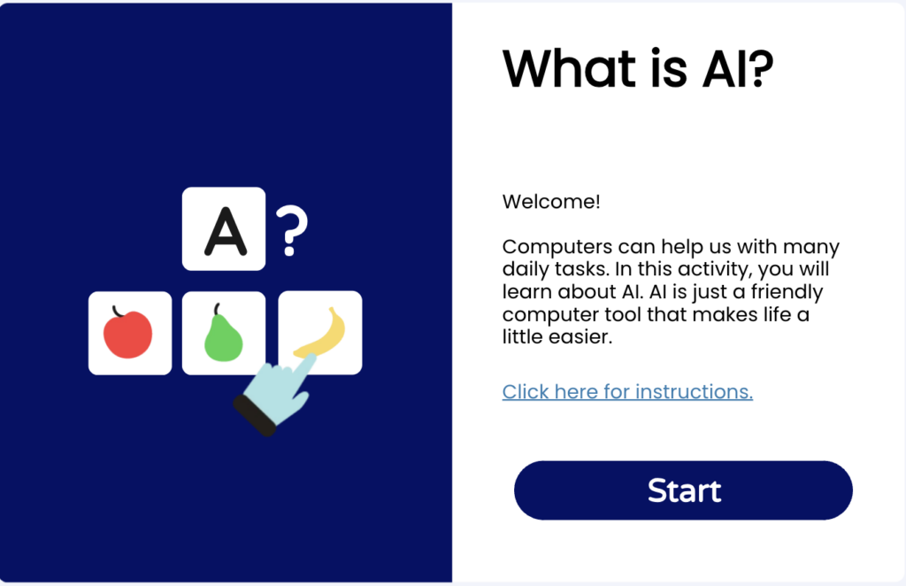 Screenshot of the What is AI game