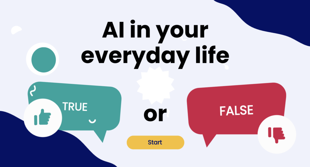 Screenshot of the AI in your everyday life game