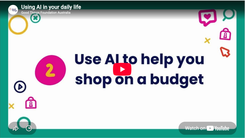 Screenshot of using AI in your daily life video